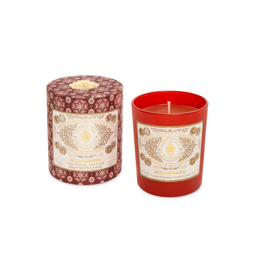 Melograno Scented Candle with Glass