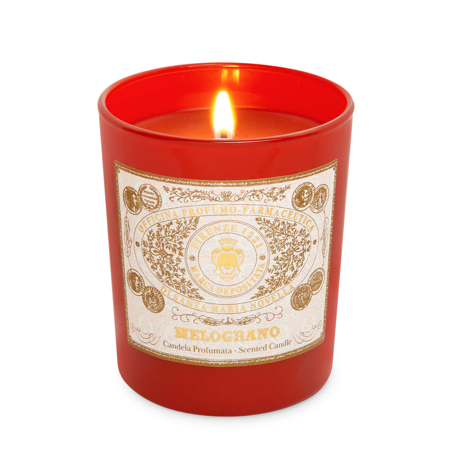 Melograno Scented Candle with Glass