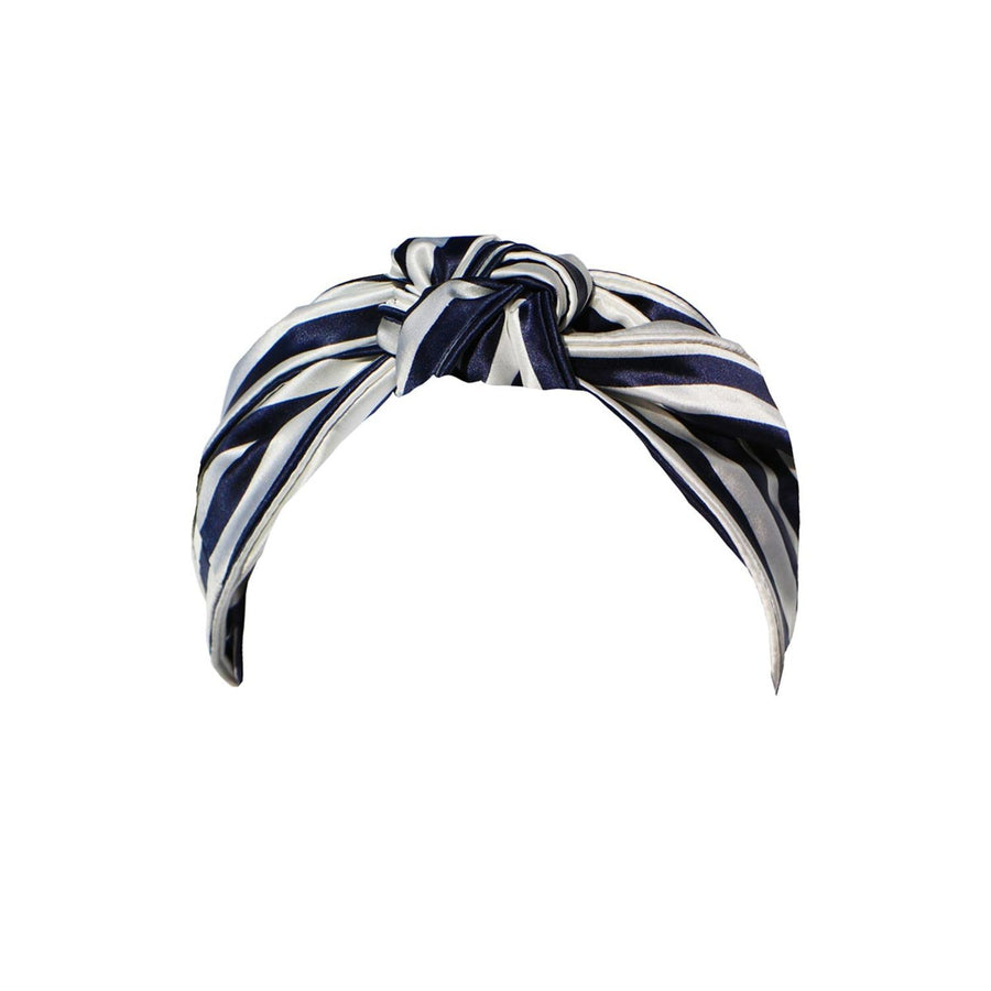 Slip - Navy Stripe Knot Headband - escentials.com