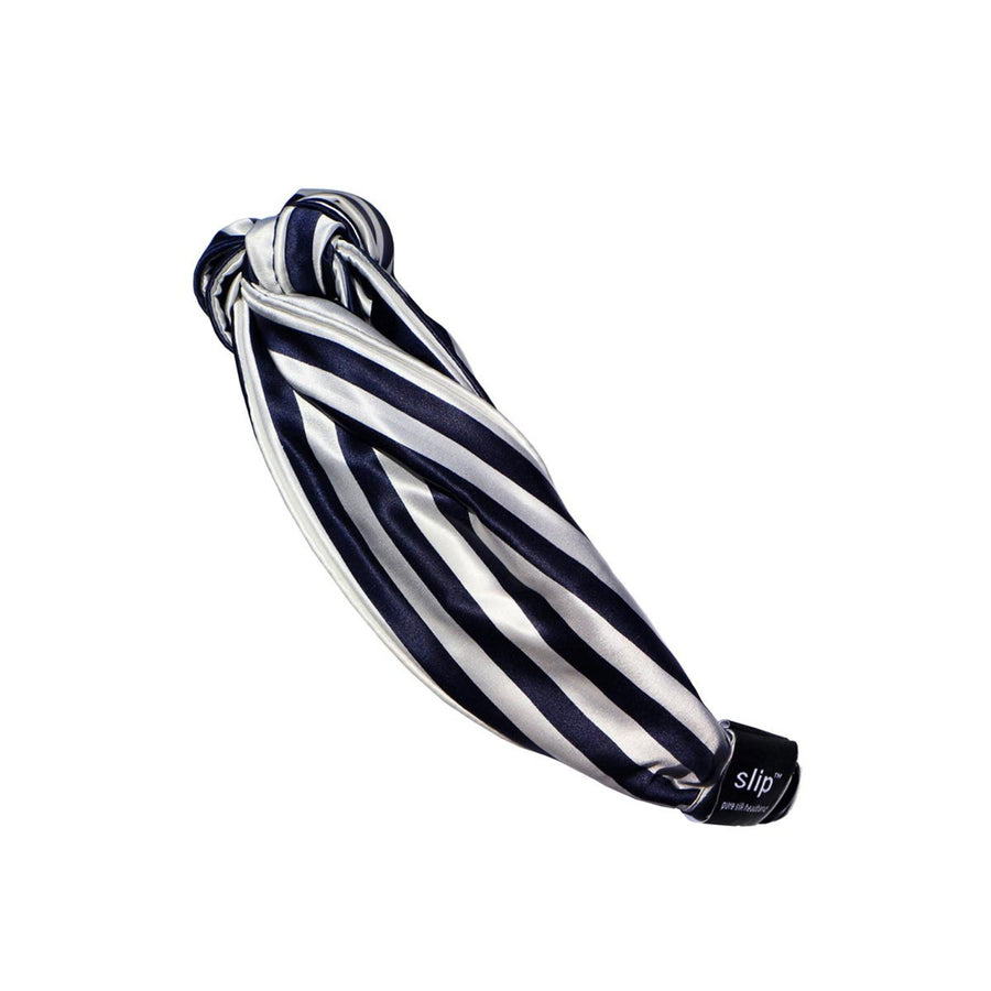 Slip - Navy Stripe Knot Headband - escentials.com